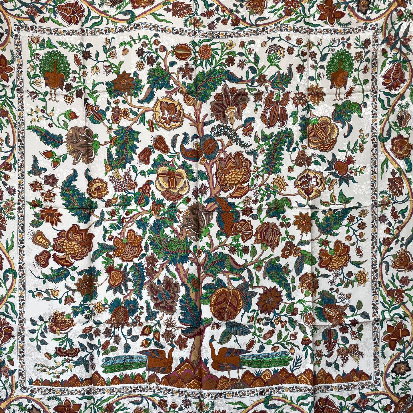 Exquisite Duo-Colour Mulberry 43” Silk Scarf: Hand-Rolled Edge, 6A Grade - The Life Tree