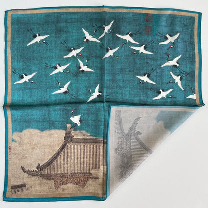 100% Pure Silk Multicolour Small Silk Scarf -The Asian