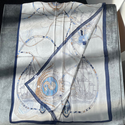 100% Pure Silk Multicolour long Silk Scarf / Headscarf-The Sealing