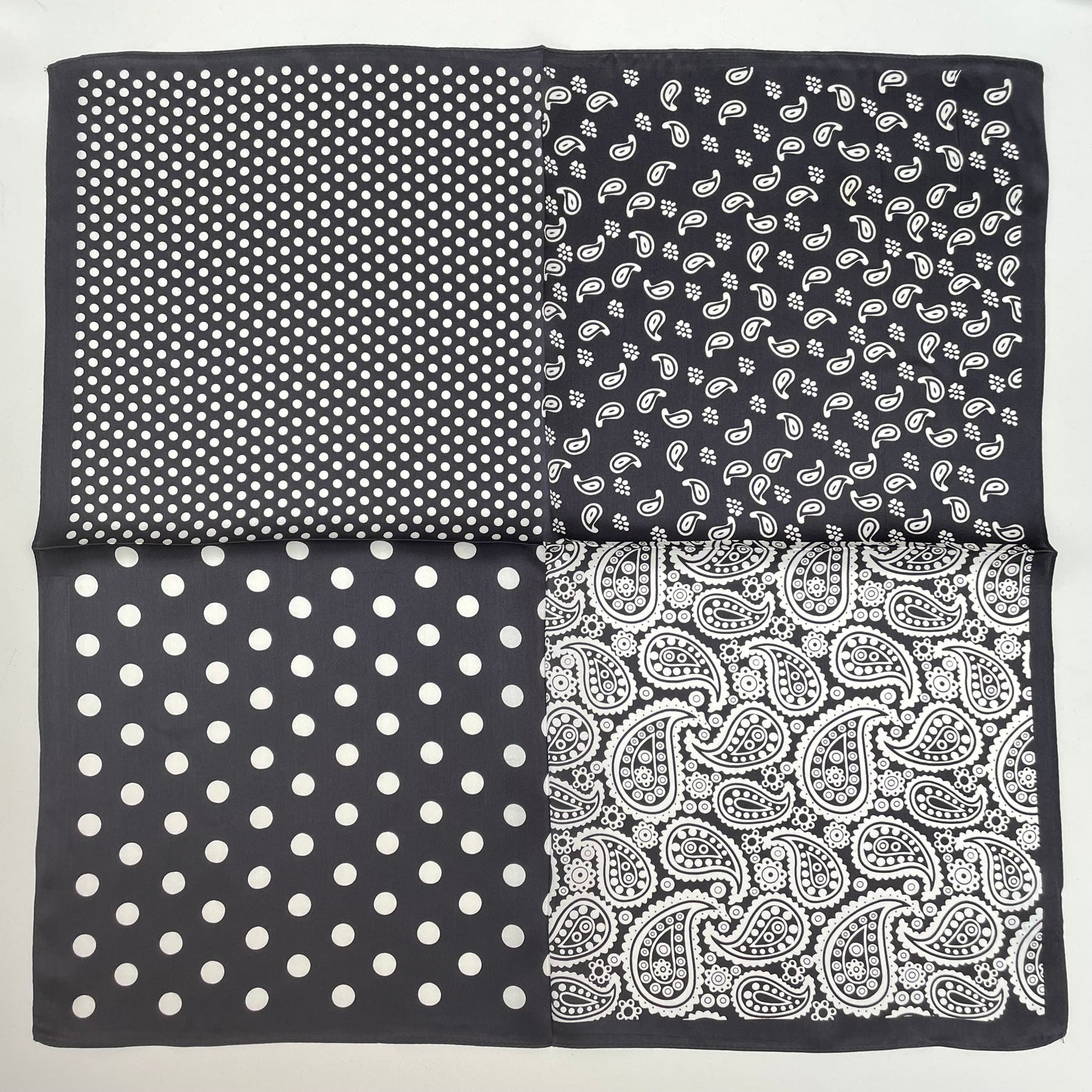 100% Mulberry Silk Scarf-Small Square Multicolor Silk Scarf, lightweight Luxury Neck Hair Scarf - The Paisleys