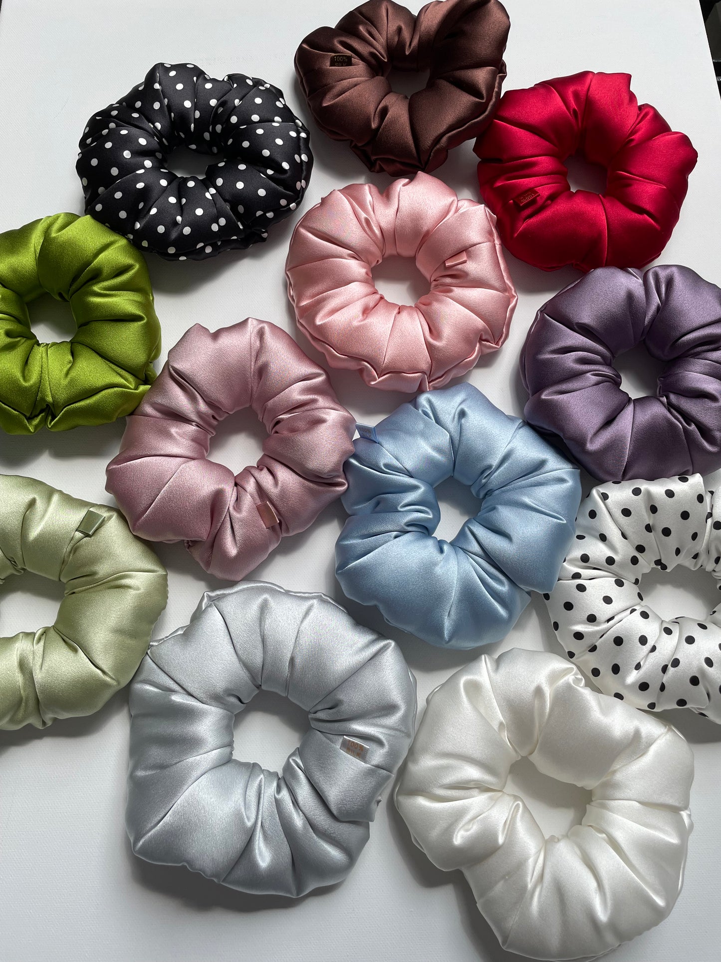 Luxury Oversized Puffy Mulberry Silk Scrunchie | 30 Momme Silk Hair Tie | Premium Silk Hair Accessory Gift for Women