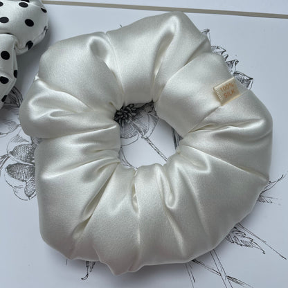 Luxury Oversized Puffy Mulberry Silk Scrunchie | 30 Momme Silk Hair Tie | Premium Silk Hair Accessory Gift for Women