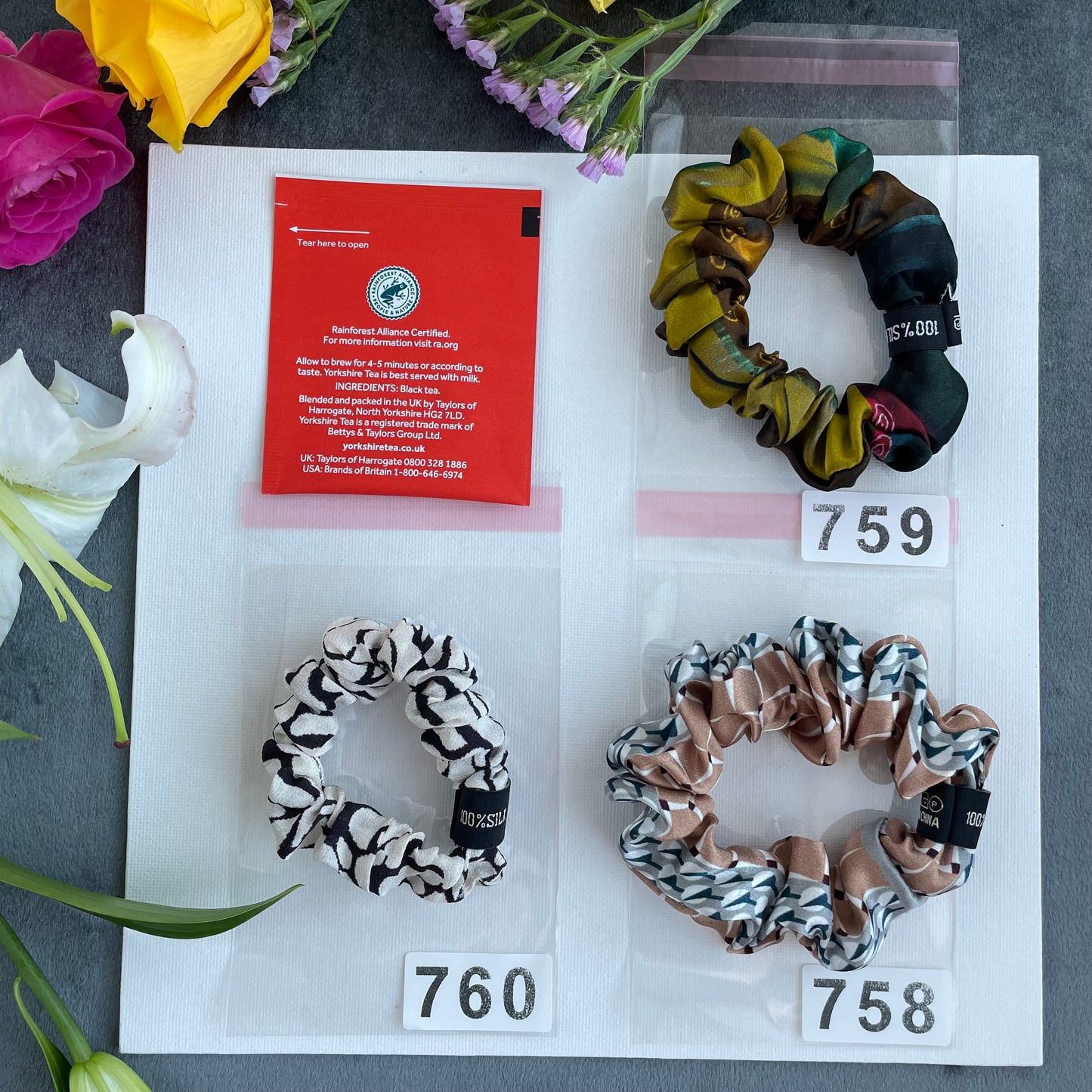 100% Pure Mulberry Silk Small Elastic Hair Scrunchie - Pure Silk Hair Scrunchie/hair Accessory-The Unique One