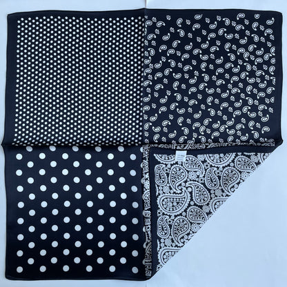 100% Pure Silk Multicolour Small Silk Scarf -The Paisleys