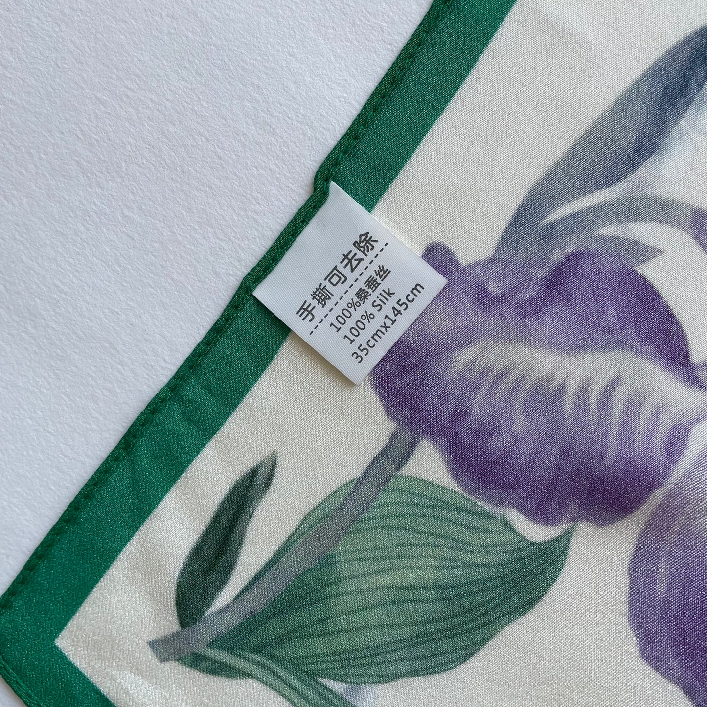100% Pure Silk Multicolour long Silk Scarf / Headscarf-The Irises