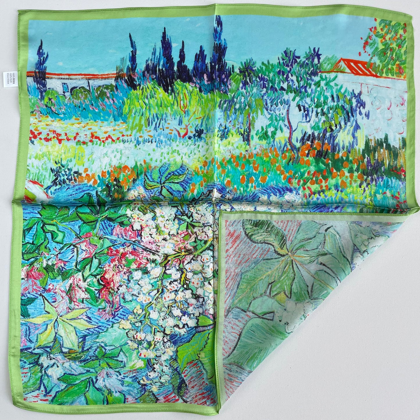100% Pure Silk Multicolour Small Silk Scarf -The Summer