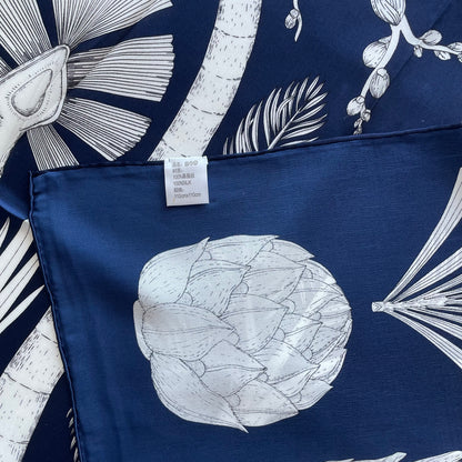 100% Pure Mulberry Silk Multicolour Handmade Large Silk Scarf 43"- The Blue Palm