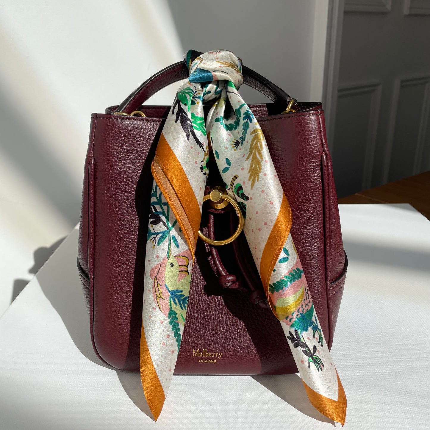 100% Mulberry Silk Scarf-Small Square Multicolor Silk Scarf, lightweight Luxury Neck Hair Scarf -The Pipit Garden
