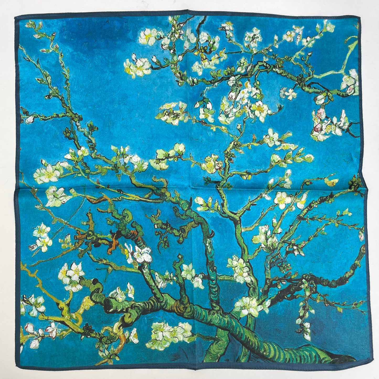100% Pure Silk Multicolor 20" Silk Square Scarf -The Flowers