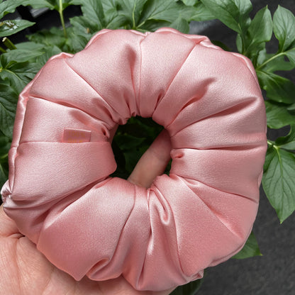 Luxury Oversized Puffy Mulberry Silk Scrunchie | 30 Momme Silk Hair Tie | Premium Silk Hair Accessory Gift for Women
