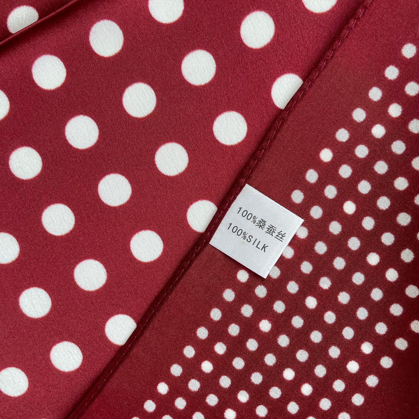 100% Pure Silk Multicolour Small Silk Scarf -The Dots