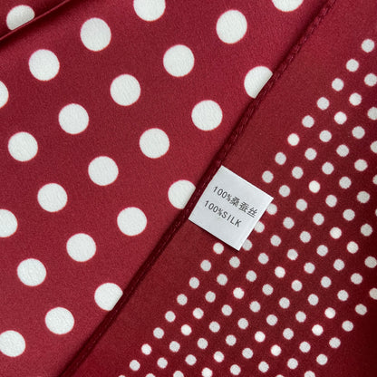 100% Pure Silk Multicolour Small Silk Scarf -The Dots
