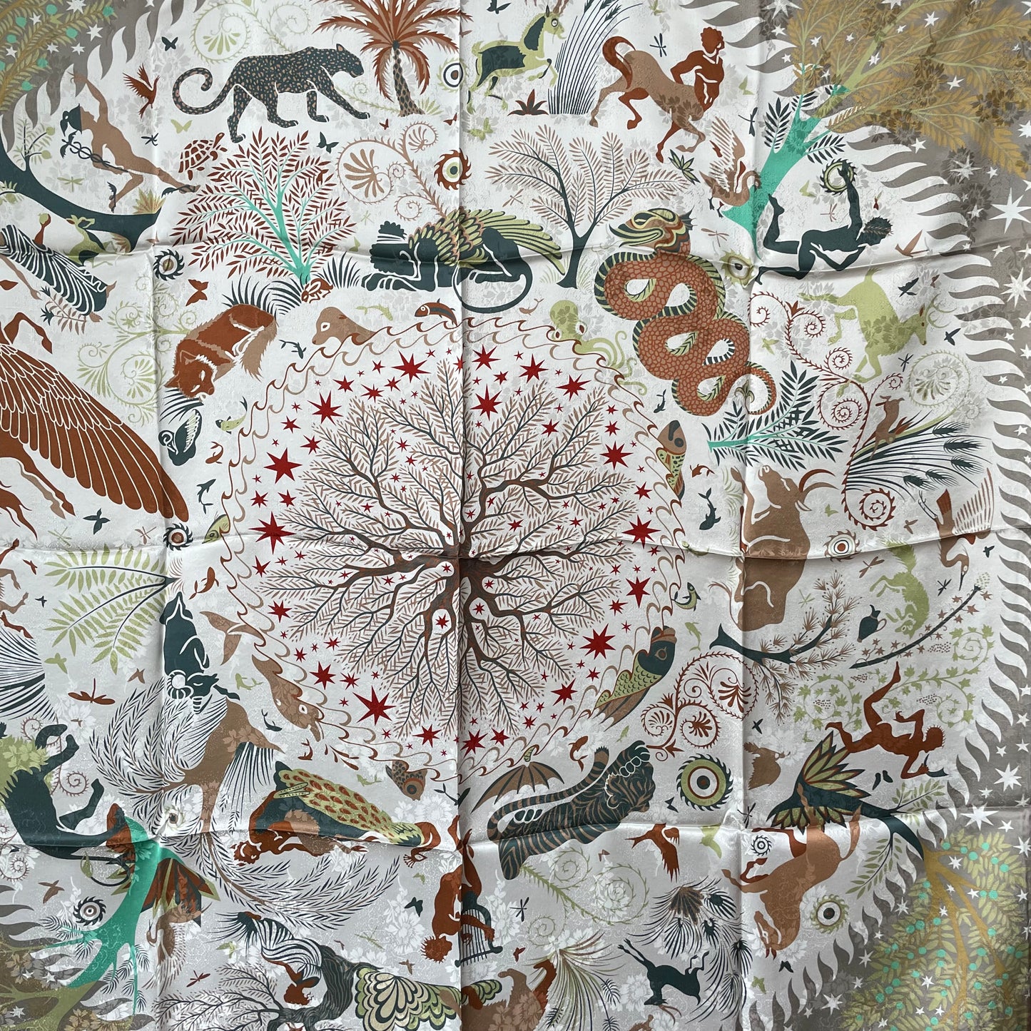 Exquisite Duo-Colour Mulberry 43” Silk Scarf: Hand-Rolled Edge, 6A Grade - The Olympias