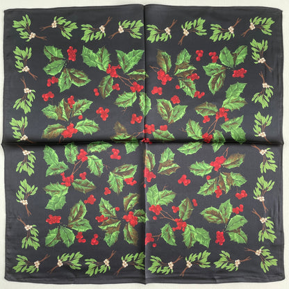 100% Pure Silk Multicolour Small Silk Scarf -The Holly