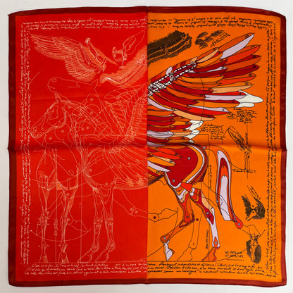 100% Mulberry Silk Scarf-Small Square Multicolor Silk Scarf, lightweight Luxury Neck Hair Scarf - The Horses