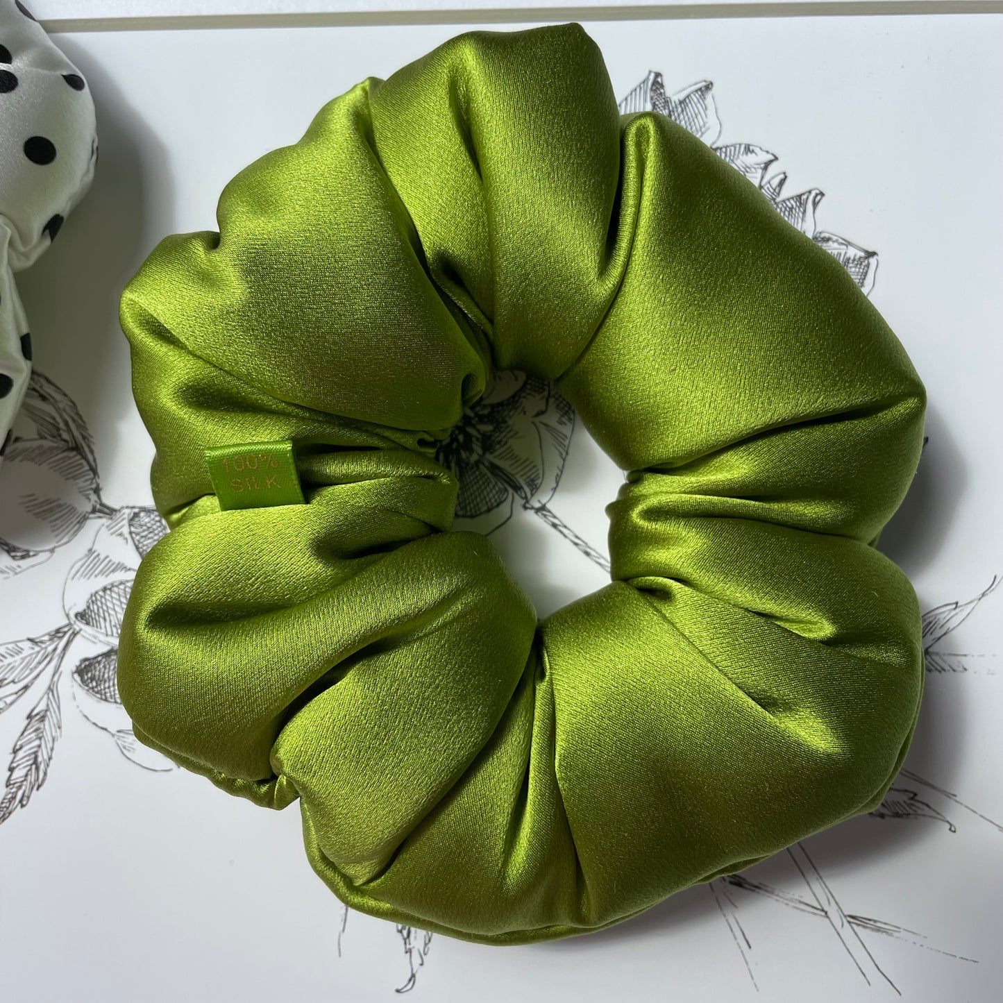 Luxury Oversized Puffy Mulberry Silk Scrunchie | 30 Momme Silk Hair Tie | Premium Silk Hair Accessory Gift for Women