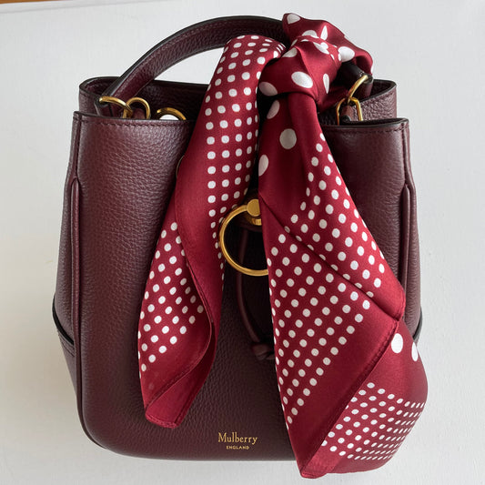 100% Pure Silk Multicolour Small Silk Scarf -The Dots