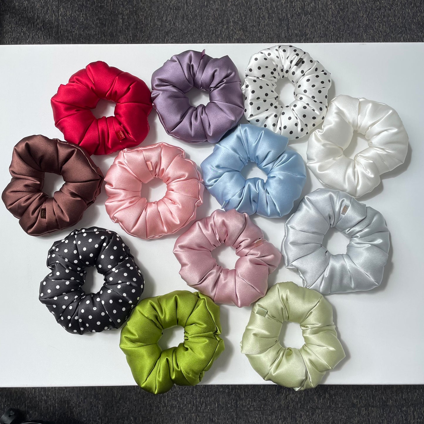 Luxury Oversized Puffy Mulberry Silk Scrunchie | 30 Momme Silk Hair Tie | Premium Silk Hair Accessory Gift for Women