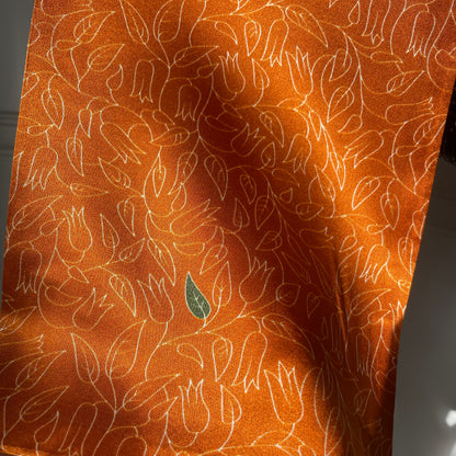 100% Mulberry Silk Skinny Scarf, Multicolour Silk Neck Scarf /Luxury Style Scarf/Silk Hair Scarf-The Lines