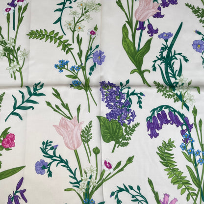 100% Pure Silk Multicolor 20" Silk Square Scarf -The Summer Garden