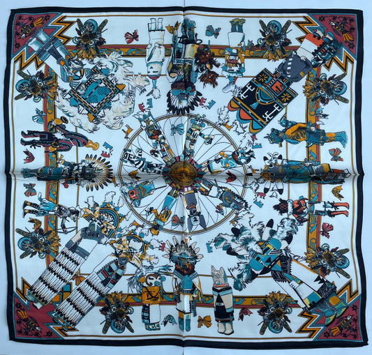 100% Pure Silk Multicolour Small Silk Scarf -The Green & Leopard