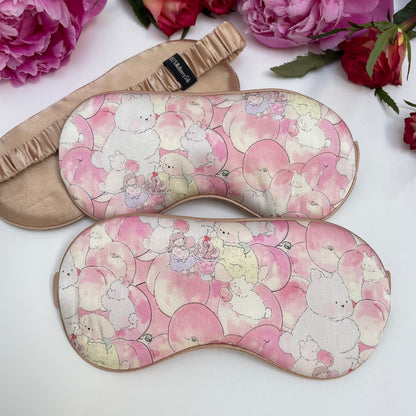 100% Mulberry Silk Eye Mask – Ultra-Soft, Breathable, and Elegant (The White Rose)