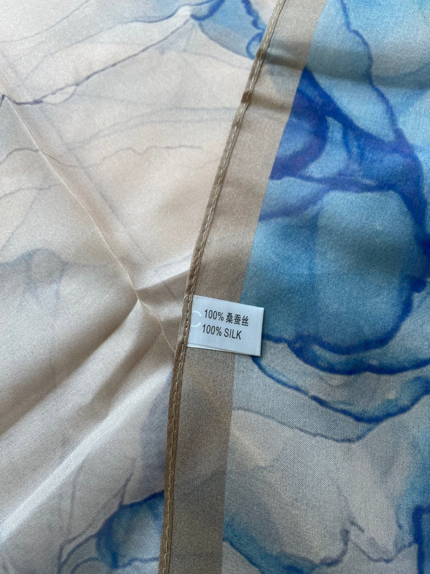100% Pure Silk Multicolour long Silk Scarf / Headscarf-The Rose
