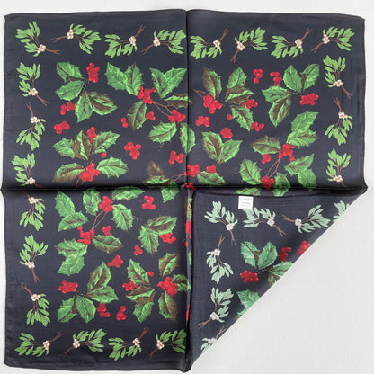 100% Pure Silk Multicolour Small Silk Scarf -The Holly
