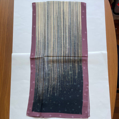 100% Pure Silk Multicolour long Silk Scarf / Headscarf-The Lines