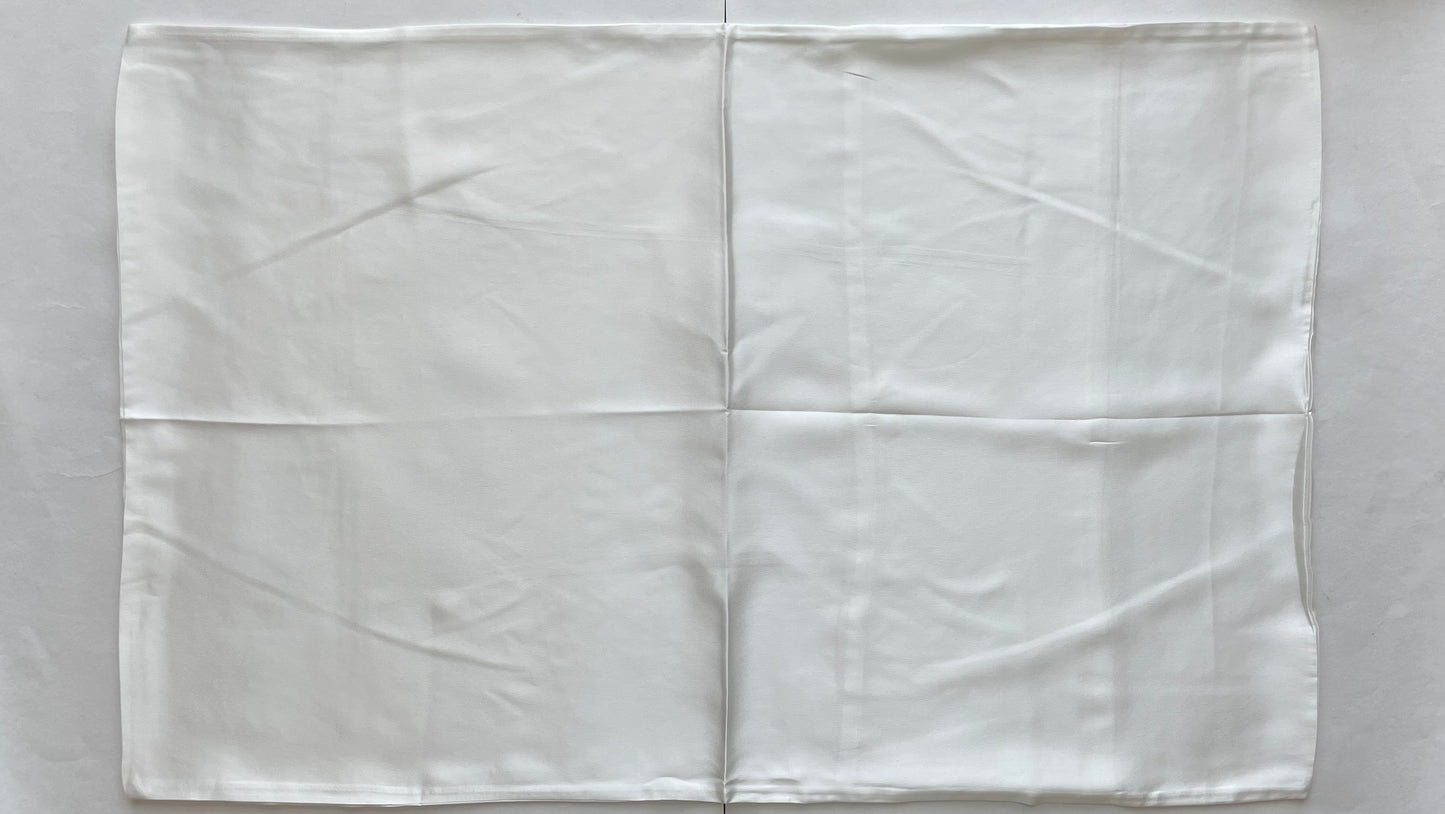 100% Pure Mulberry Silk Pillowcases - 19mm Silk Pillowcases-The White