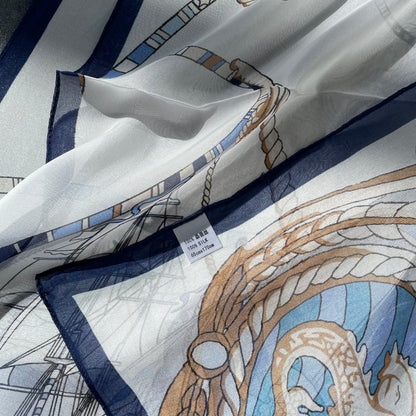 100% Pure Silk Multicolour long Silk Scarf / Headscarf-The Sealing