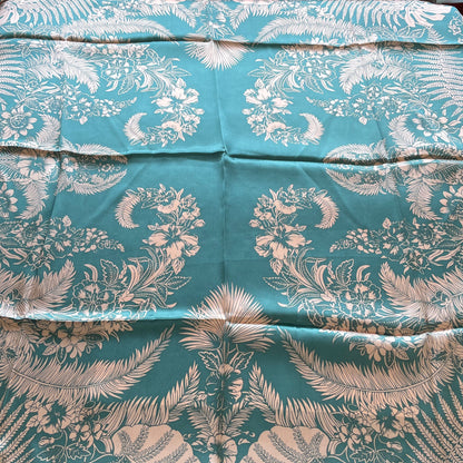 100% Pure Mulberry Silk Multicolour Handmade Large Silk Scarf 43"- The Blue Garden