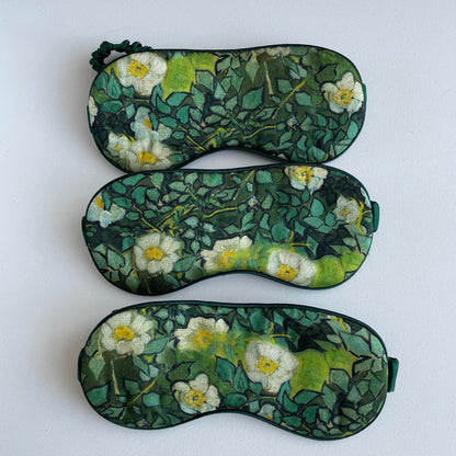 100% Mulberry Silk Ultra Soft Silk Filled Silk Eye Mask - Ideal Silk Sleep Eye Mask-The White Rose