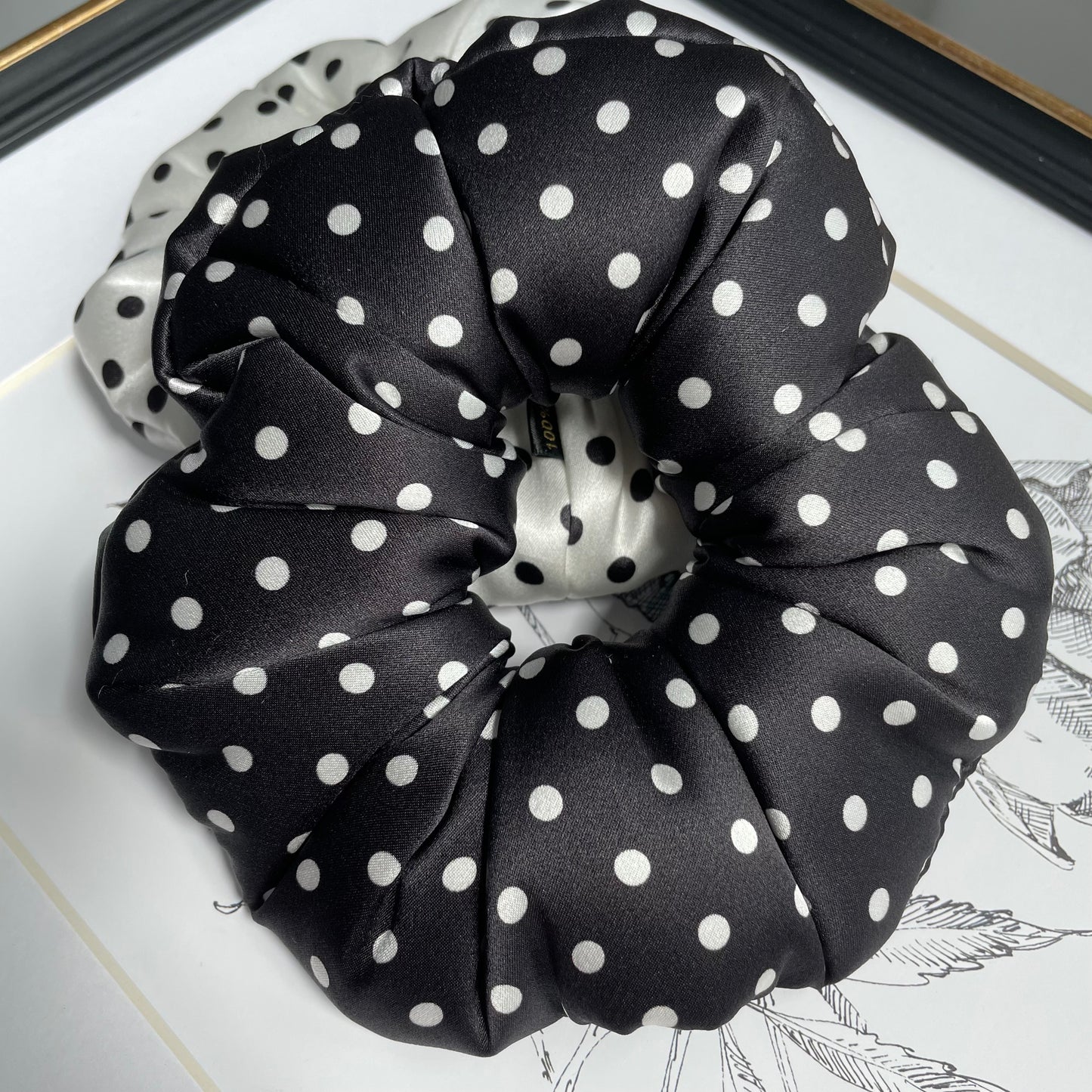 Luxury Oversized Puffy Mulberry Silk Scrunchie | 30 Momme Silk Hair Tie | Premium Silk Hair Accessory Gift for Women