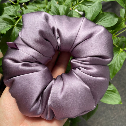 Luxury Oversized Puffy Mulberry Silk Scrunchie | 30 Momme Silk Hair Tie | Premium Silk Hair Accessory Gift for Women