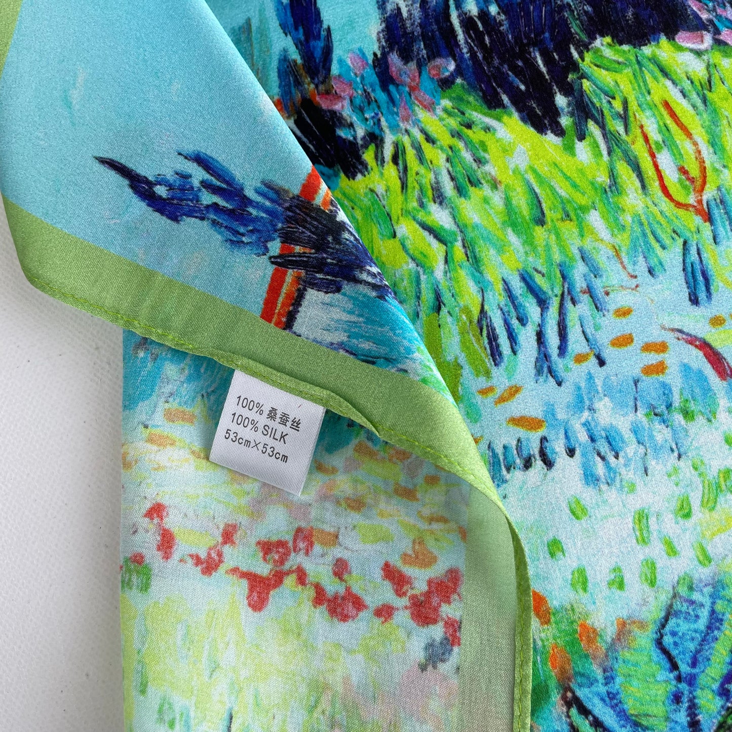 100% Pure Silk Multicolour Small Silk Scarf -The Summer