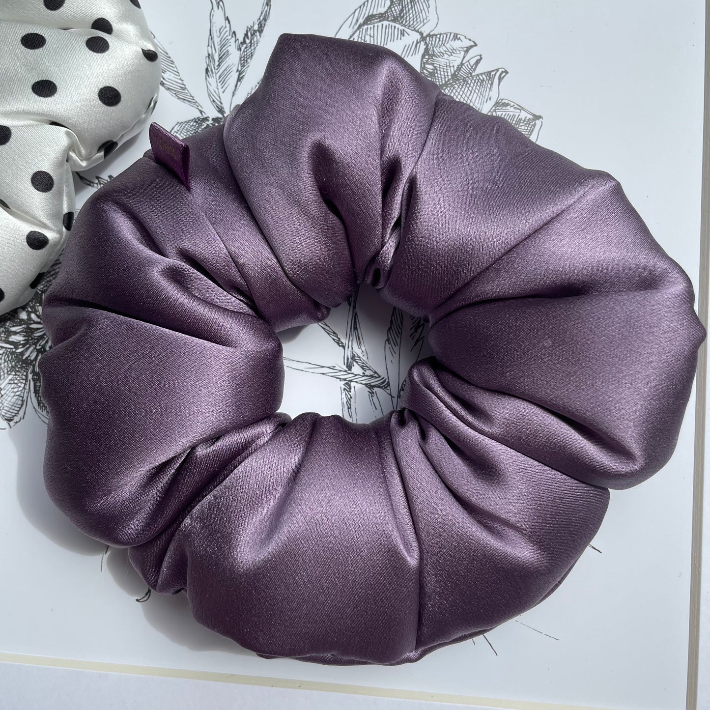 Luxury Oversized Puffy Mulberry Silk Scrunchie | 30 Momme Silk Hair Tie | Premium Silk Hair Accessory Gift for Women