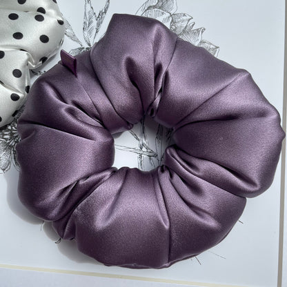 Luxury Oversized Puffy Mulberry Silk Scrunchie | 30 Momme Silk Hair Tie | Premium Silk Hair Accessory Gift for Women