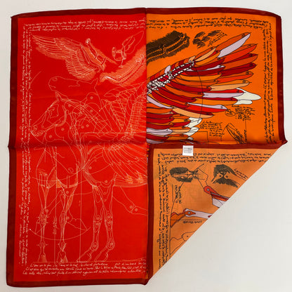 100% Mulberry Silk Scarf-Small Square Multicolor Silk Scarf, lightweight Luxury Neck Hair Scarf - The Horses