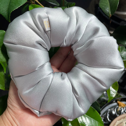 Luxury Oversized Puffy Mulberry Silk Scrunchie | 30 Momme Silk Hair Tie | Premium Silk Hair Accessory Gift for Women