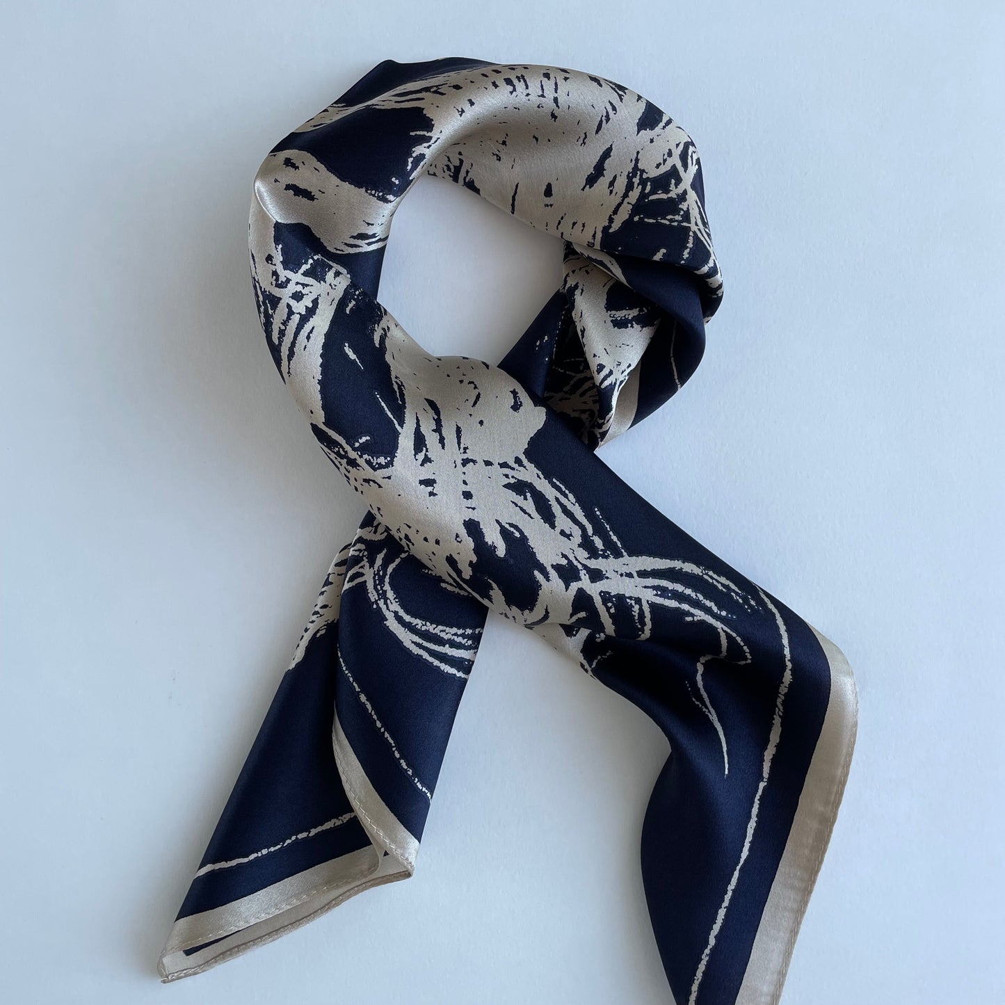 100% Pure Silk Multicolour Small Silk scarf -The Horse-21” Silk Scarf