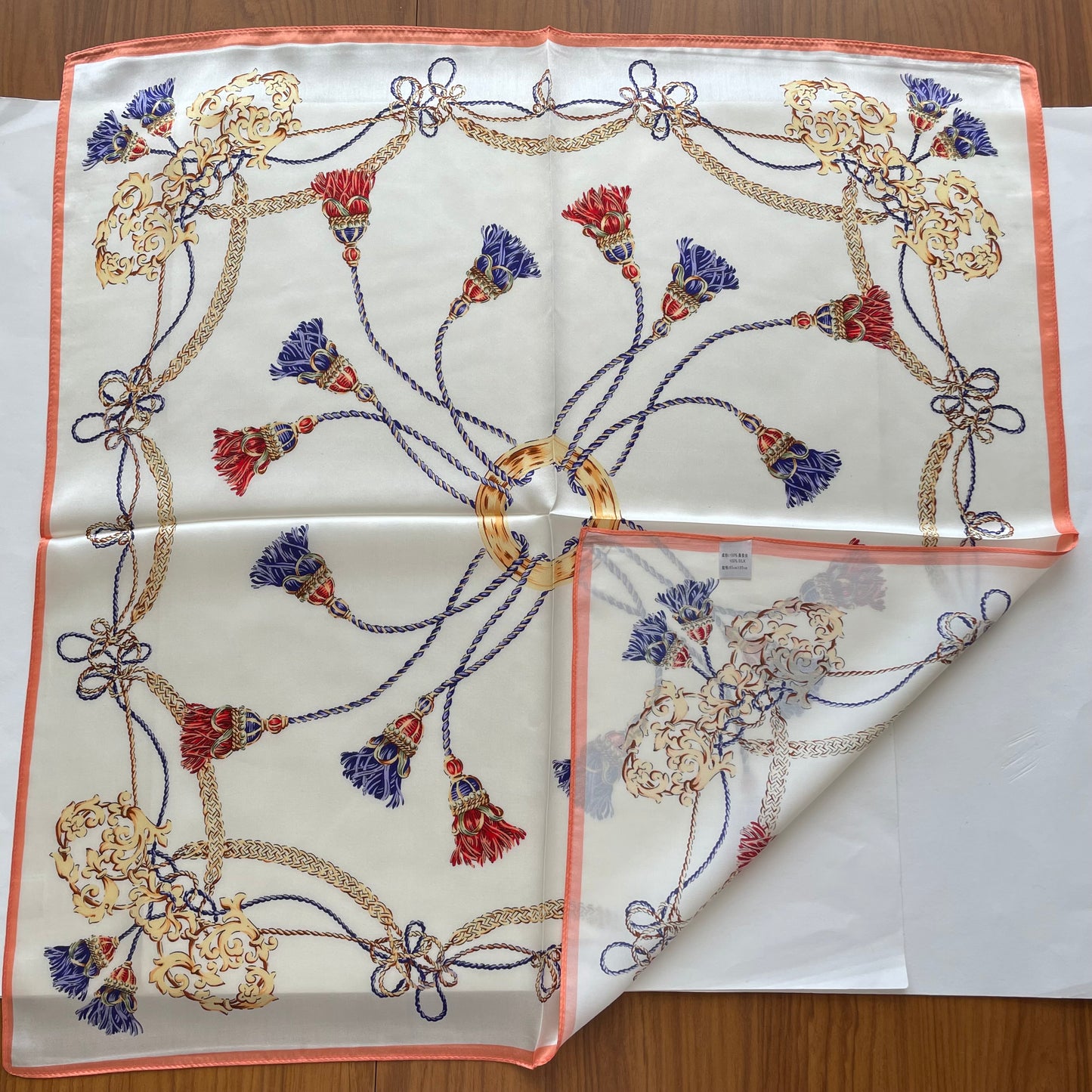 100% Pure Silk Multicolour Large Silk Scarf / Headscarf-The Lines- 26”Silk Scarf / Headscarf