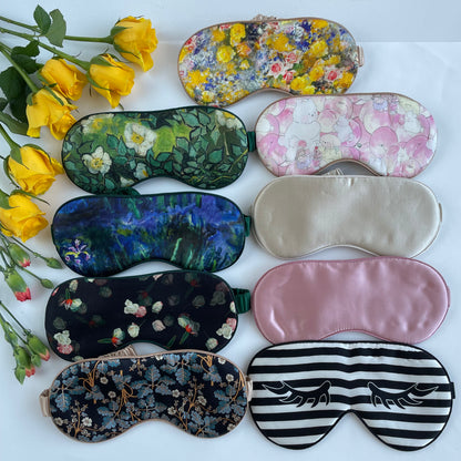 100% Mulberry Silk Ultra Soft Silk Filled Silk Eye Mask - Ideal Silk Sleep Eye Mask-The Little Rose