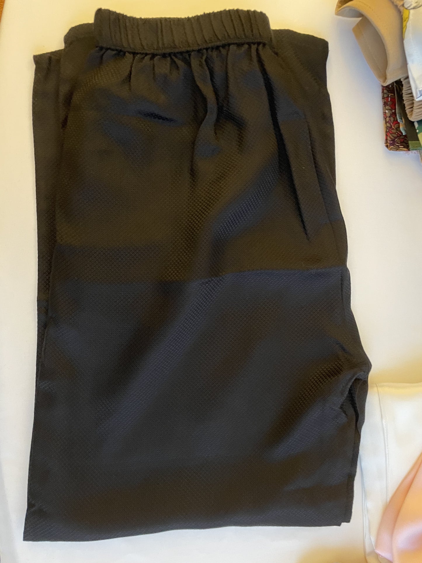 100% Pure Mulberry Silk Black Wide leg Pants