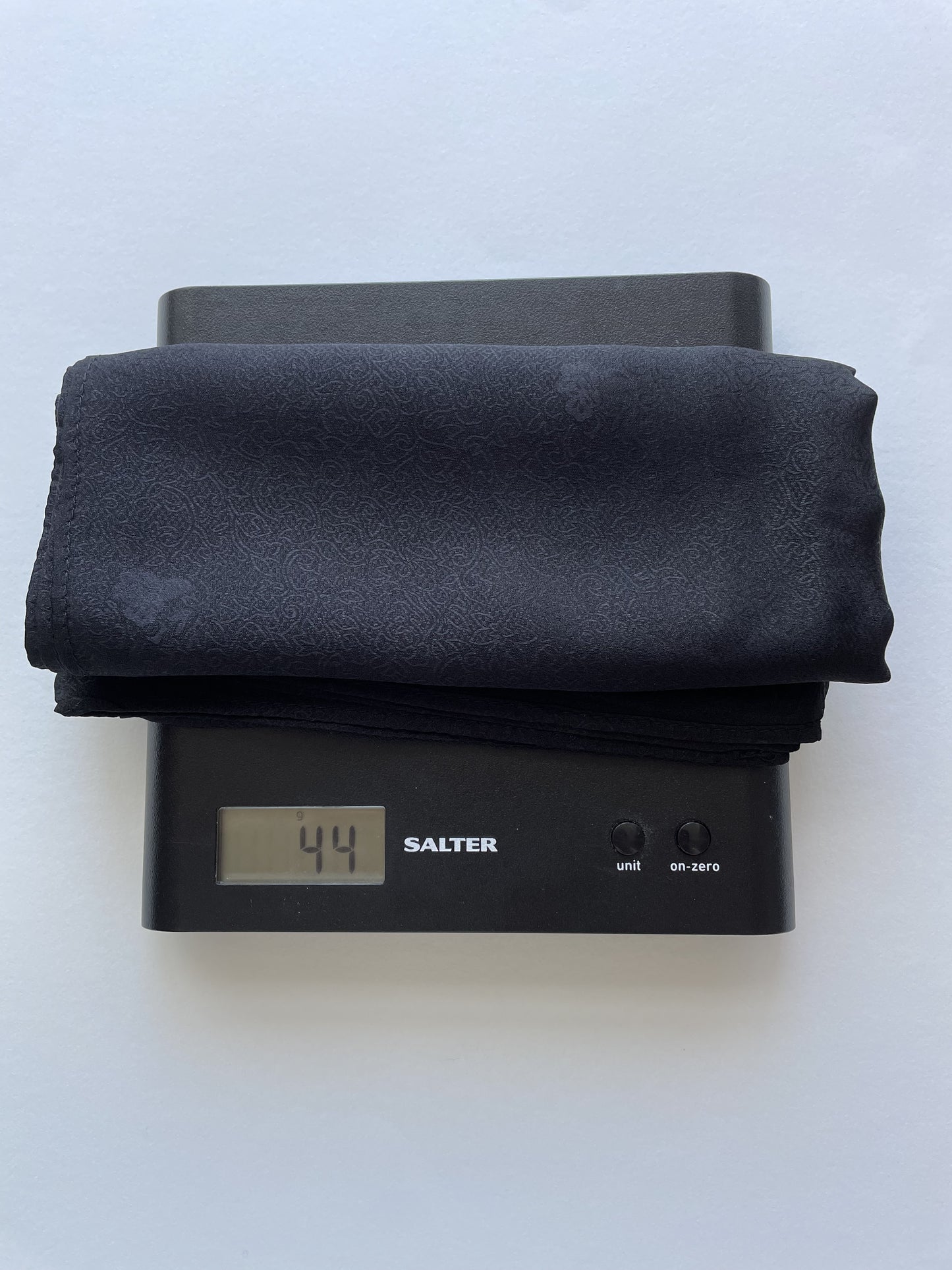 100% Pure Silk Black long Silk Scarf / Headscarf-The Premium Black