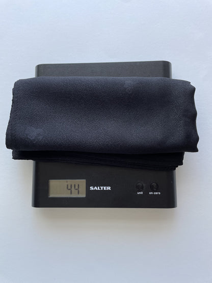 100% Pure Silk Black long Silk Scarf / Headscarf-The Premium Black