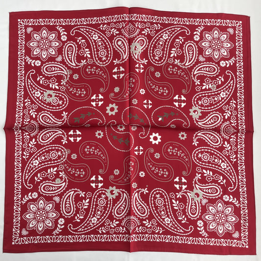 100% Pure Silk Multicolour Large 26” Silk Scarf / Headscarf-The Paisleys