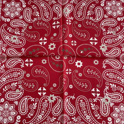 100% Pure Silk Multicolour Large 26” Silk Scarf / Headscarf-The Paisleys
