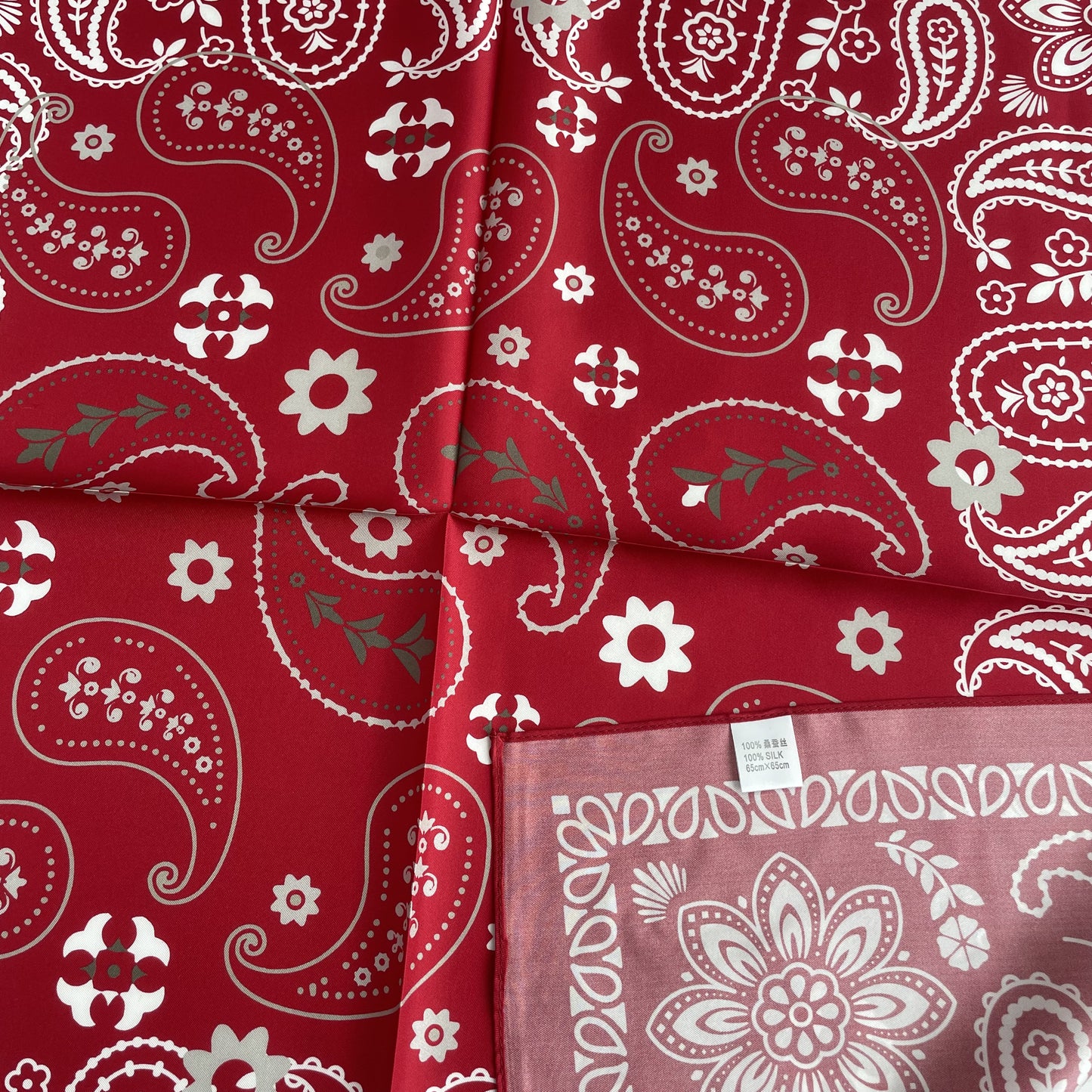 100% Pure Silk Multicolour Large 26” Silk Scarf / Headscarf-The Paisleys
