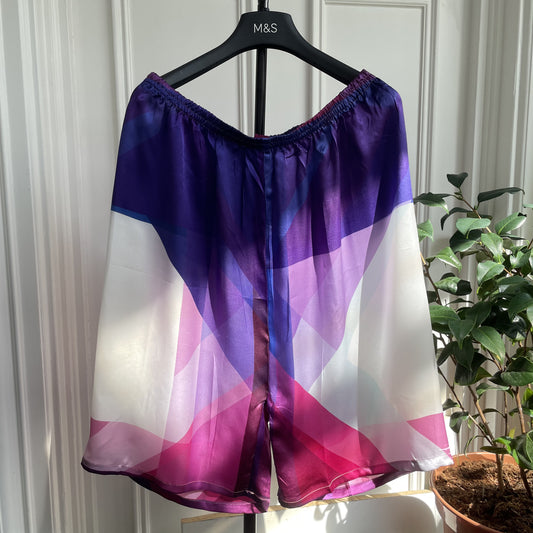 100% Sillk Mulberry Silk Multicolored Beach Shorts - Number 1,2,3